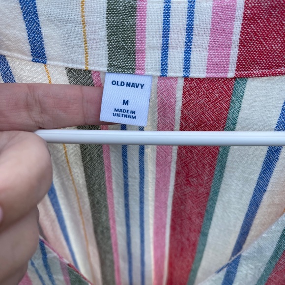 Old navy striped linen dress new with tags - Picture 3 of 4